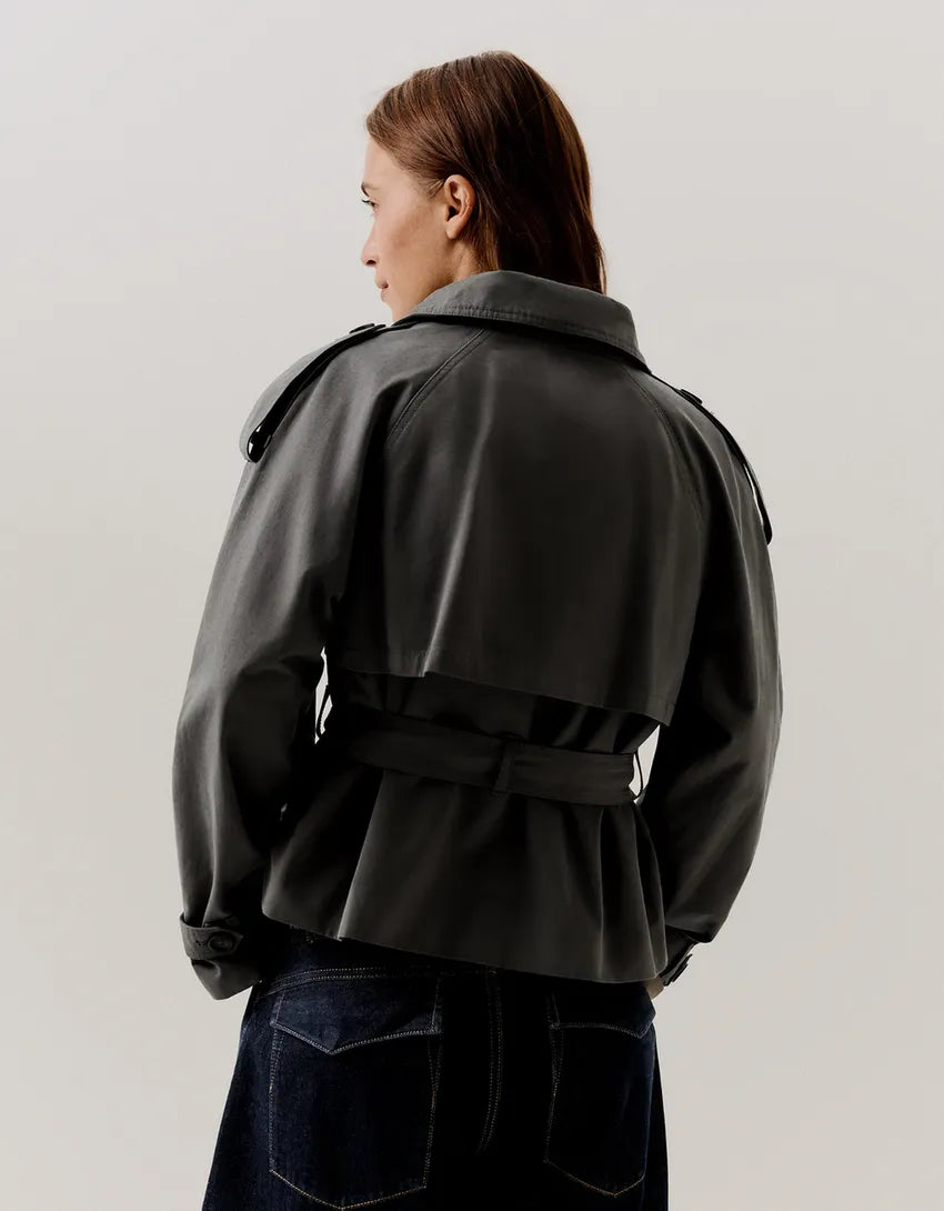 Funnel Neck Trench Jacket