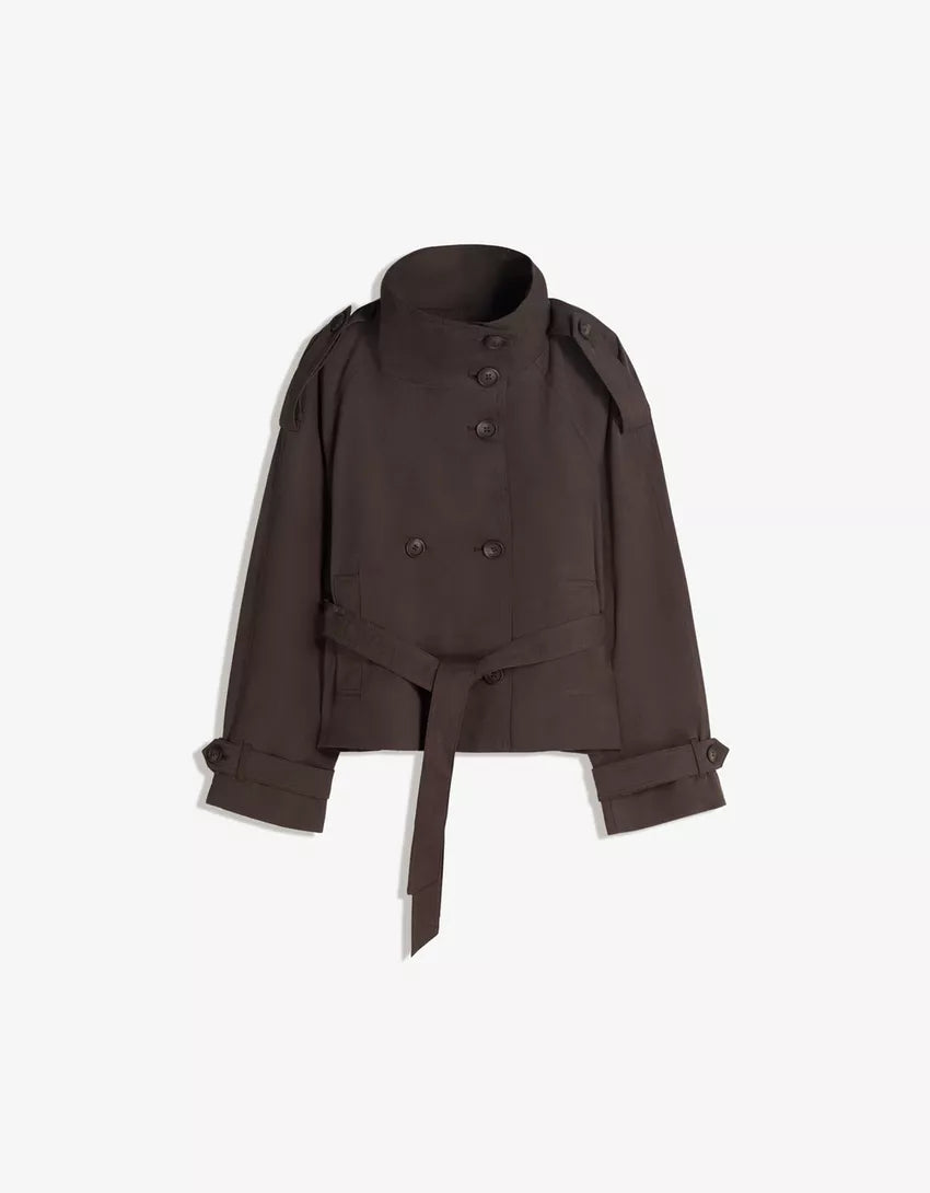 Funnel Neck Trench Jacket