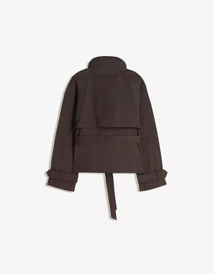 Funnel Neck Trench Jacket