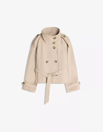 Funnel Neck Trench Jacket