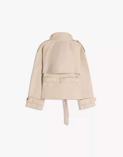 Funnel Neck Trench Jacket