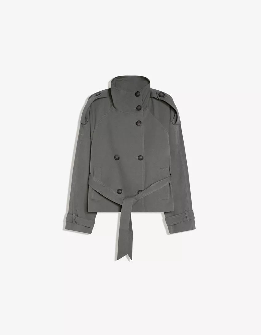 Funnel Neck Trench Jacket